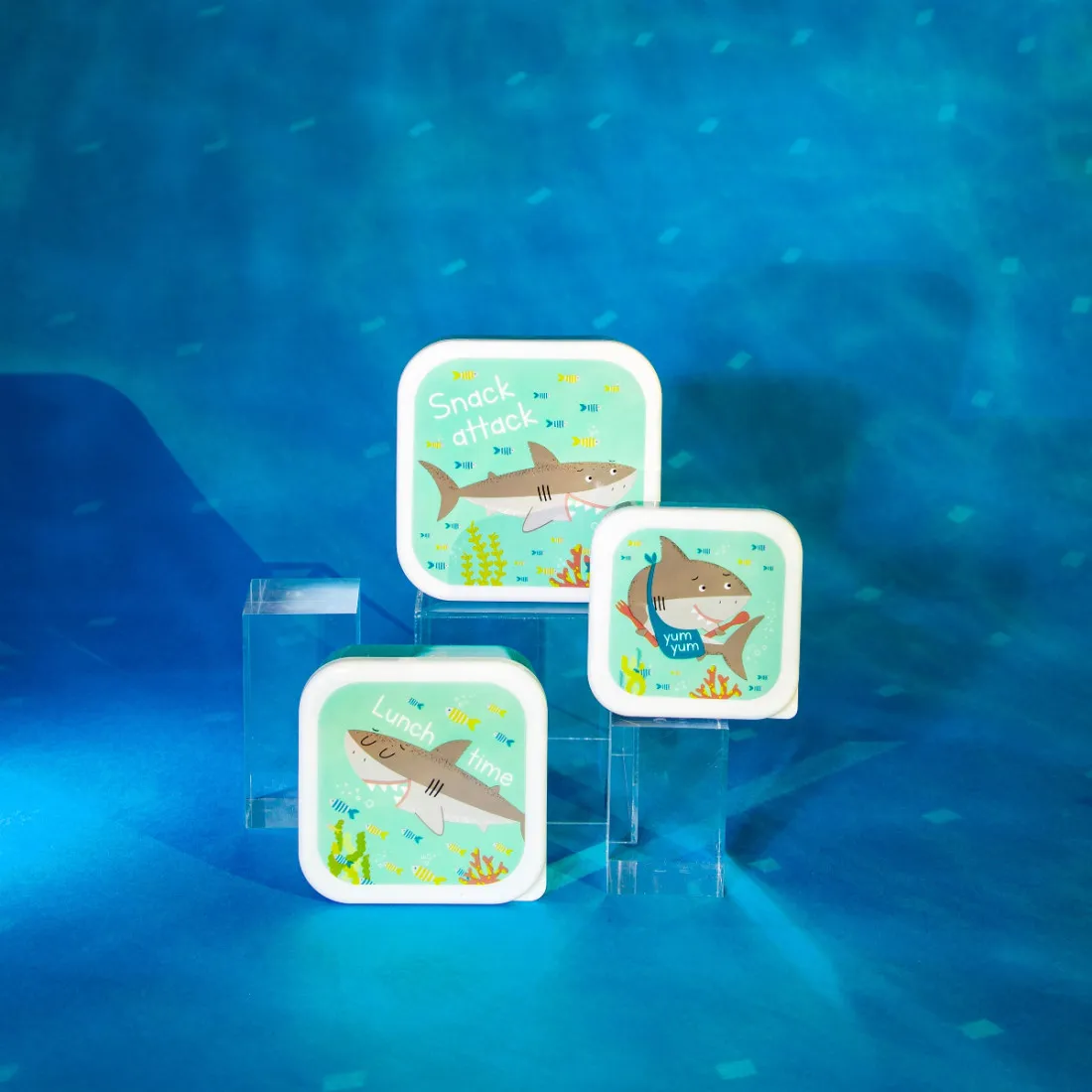 Dózy na svačinu se žraloky- set 3 ks