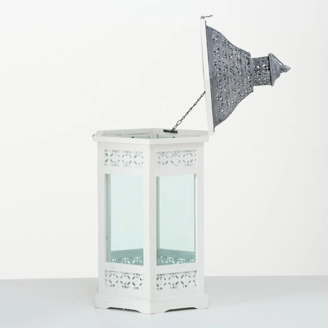 Drevený lampáš Janine 80 cm - väčší