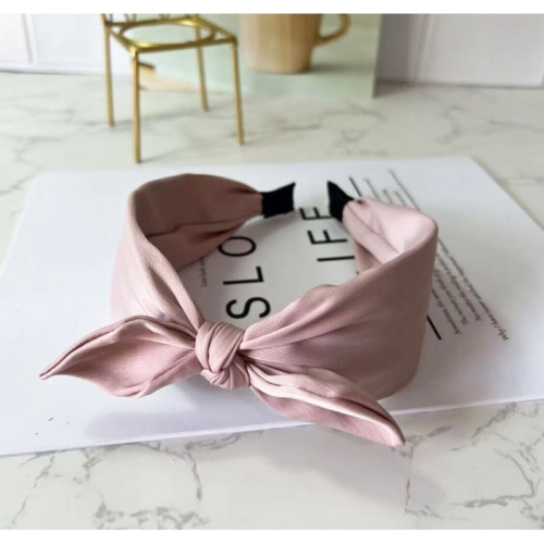 Saténová čelenka do vlasov - ružová