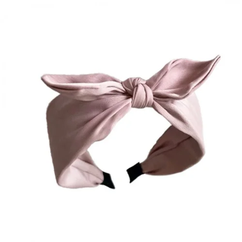 Saténová čelenka do vlasov - ružová