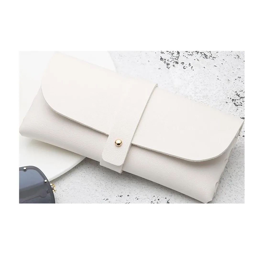 Elegantné puzdro na okuliare, biele