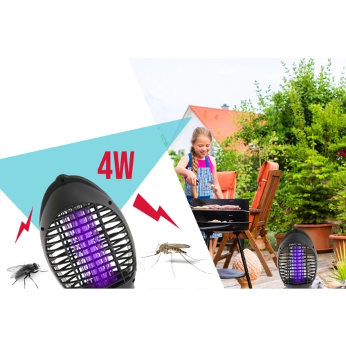 Elektrický lapač hmyzu 4W - čierny