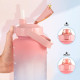 Športová fľaša na vodu s denným časovým plánovačom 3v1  - ružové ombré