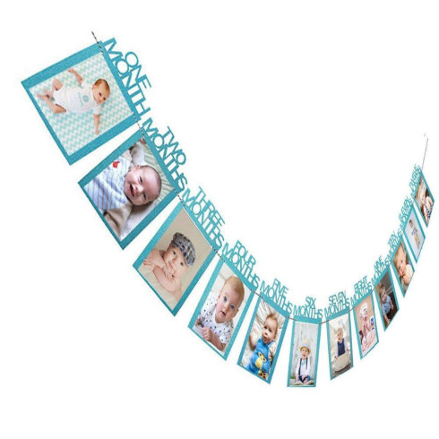 Fotorámik - Prvý rok dieťatka - modrý 