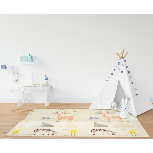 Hracia penová podložka pre deti 180x200 cm - žirafa