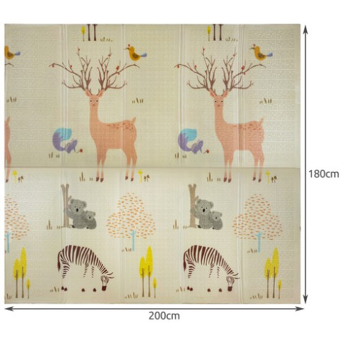 Hracia penová podložka pre deti 180x200 cm - žirafa