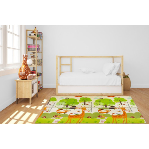 Hracia penová podložka pre deti 180x200 cm - žirafa