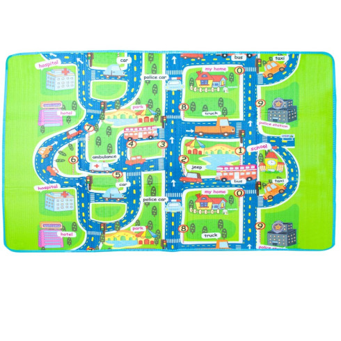 Hracia penová termo podložka - Mesto 160 cm