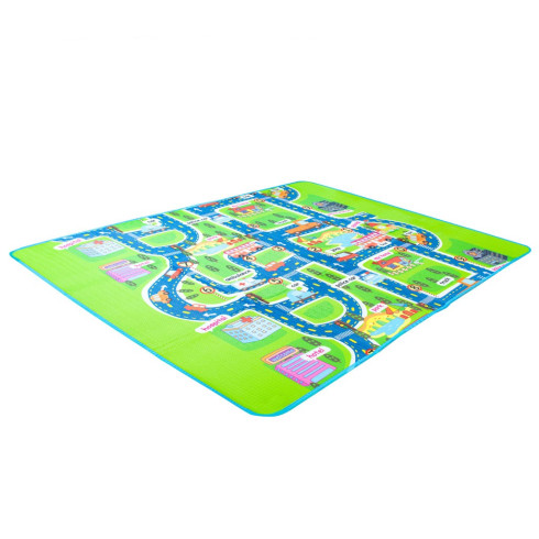 Hracia penová termo podložka - Mesto 160 cm