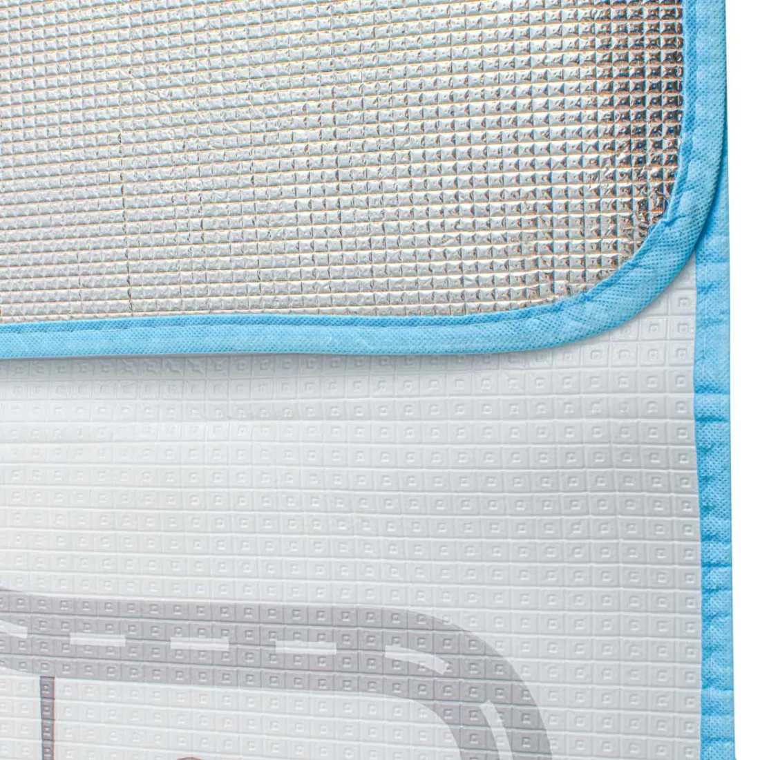 Hracia penová termo podložka - Mesto biela, 180 cm