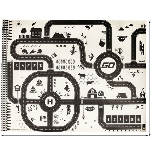 Hracia podložka Mesto + dopravné značky, 130 cm