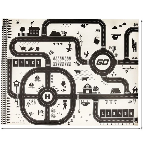 Hracia podložka Mesto + dopravné značky, 130 cm