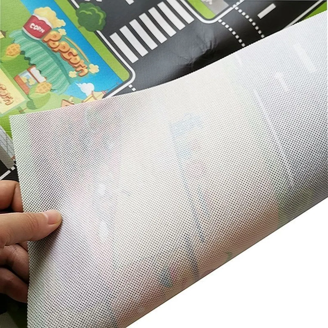 Hracia podložka Mesto + dopravné značky, 130 cm