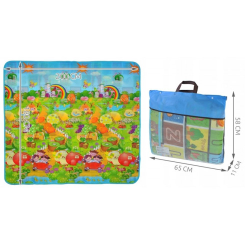 Hracia podložka pre deti 180x200 cm - záhrada