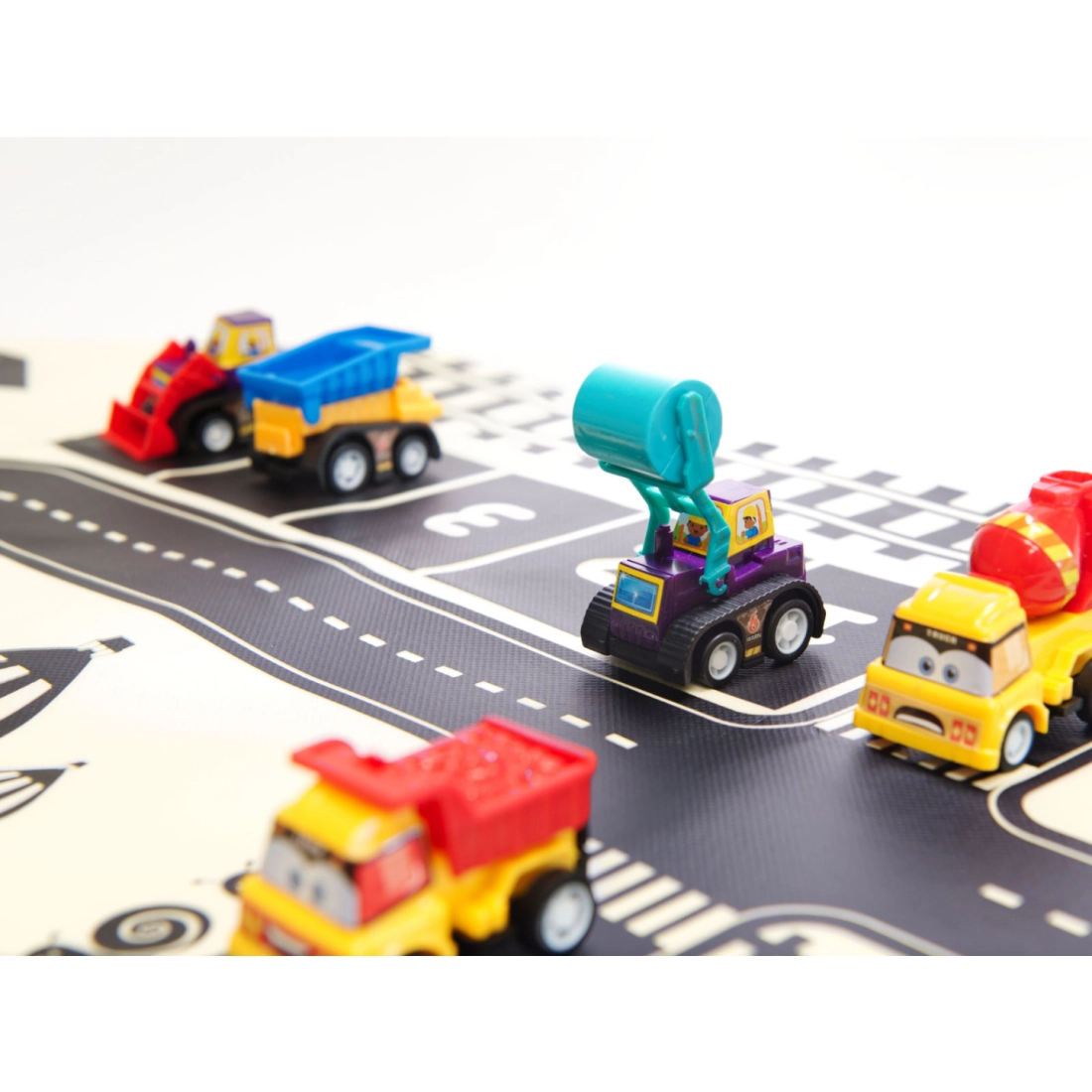 Hracia podložka pre deti Ulica 83x57cm, čierno-biela