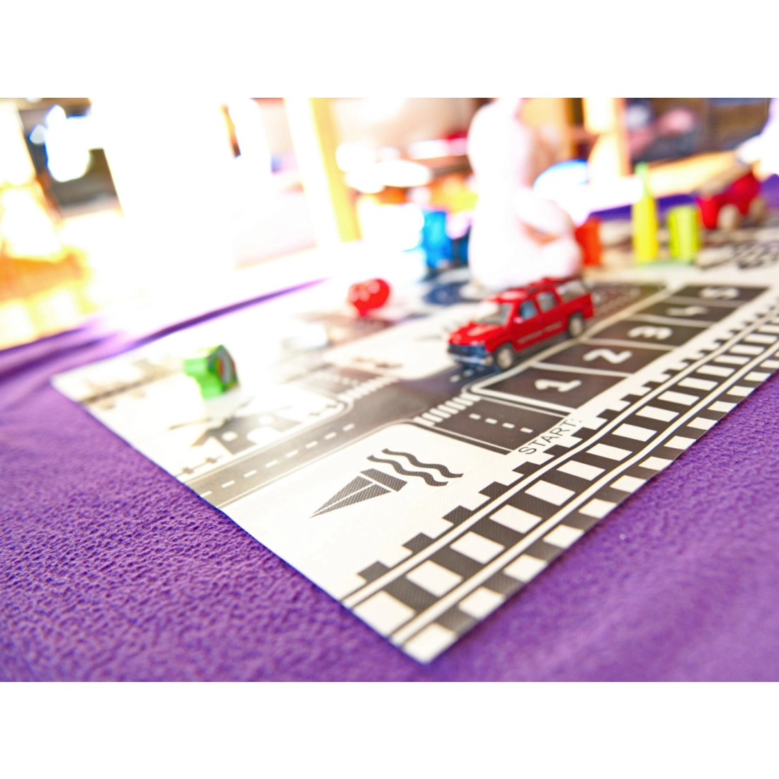 Hracia podložka pre deti Ulica 83x57cm, čierno-biela