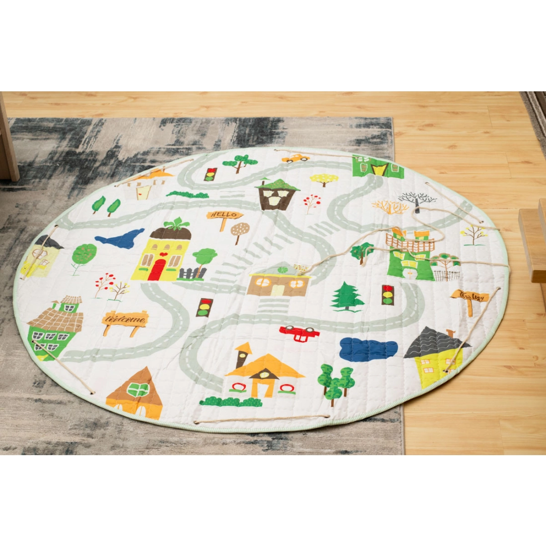 Hracia podložka s taškou na hračky 144cm