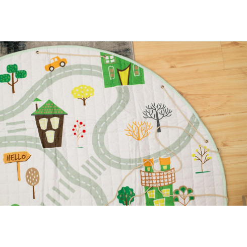 Hracia podložka s taškou na hračky 144cm