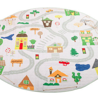 Hracia podložka s taškou na hračky 144cm