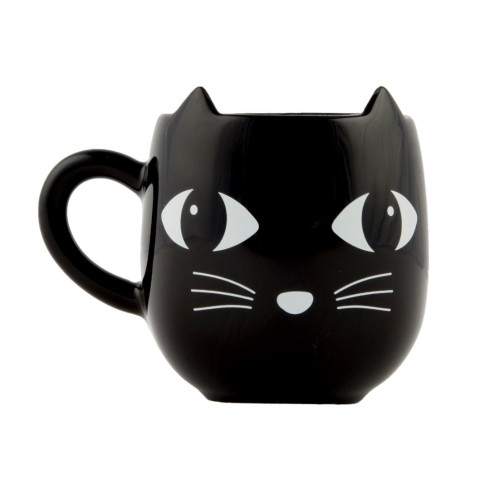 Keramický hrnček mačička - Black Cat