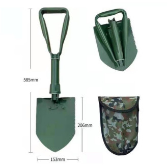 Kempingová skladacia lopatka v puzdre 3v1