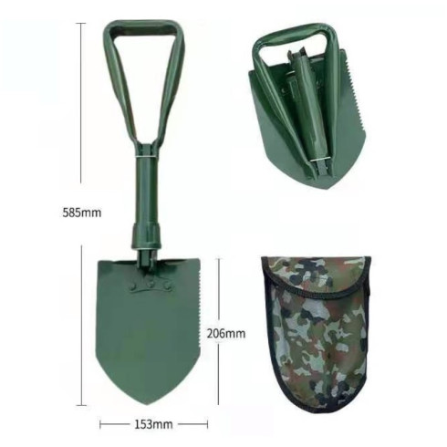 Kempingová skladacia lopatka v puzdre 3v1