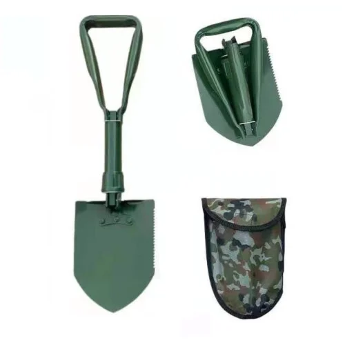 Kempingová skladacia lopatka v puzdre 3v1