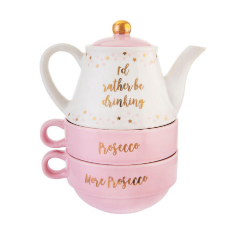 Keramický čajník s dvoma šálkami