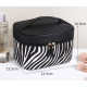 Kosmetická rozkládací taška - kufřík, černý zebra