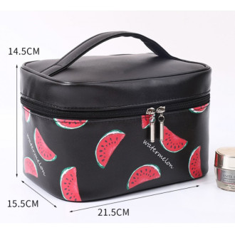 Kozmetická taška - kufrík, čierny Melón