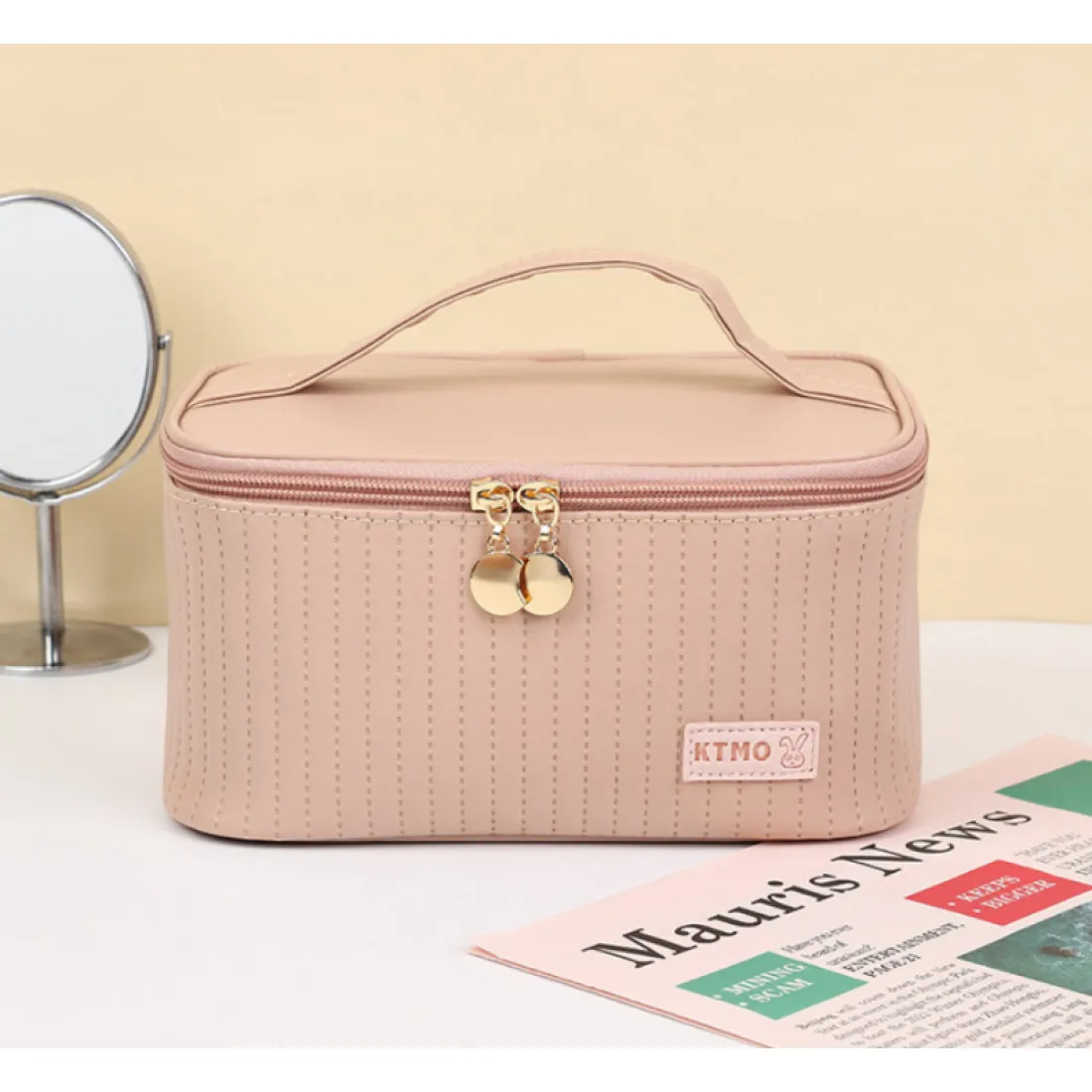 Kosmetická taška - kufřík, růžová