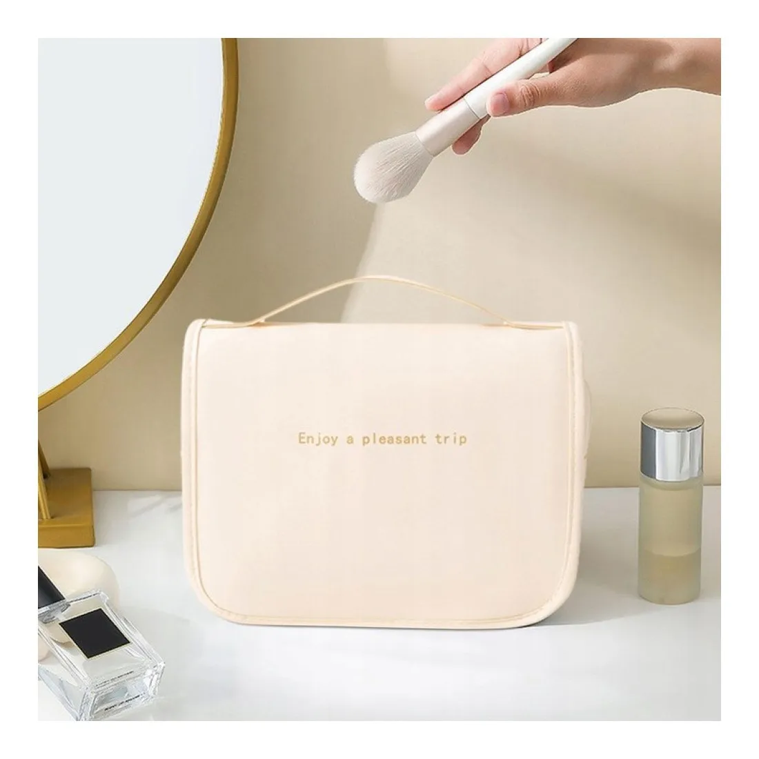 Kosmetická taška - rozkládací, béžová