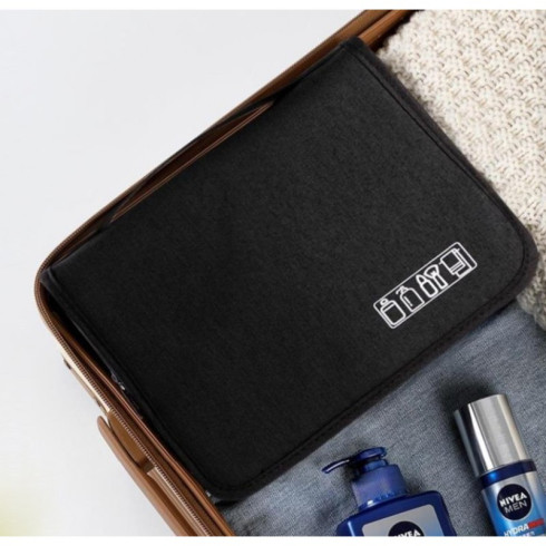 Kosmetická taška - rozkládací, černá