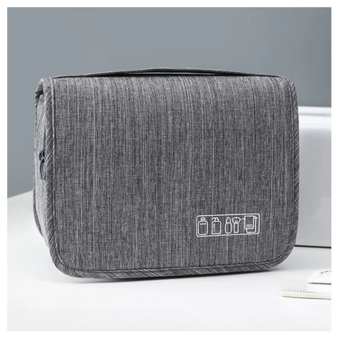 Kozmetická taška - rozkladacia, modrá