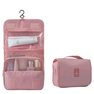 Kozmetická taška - rozkladacia, tmavo ružová
