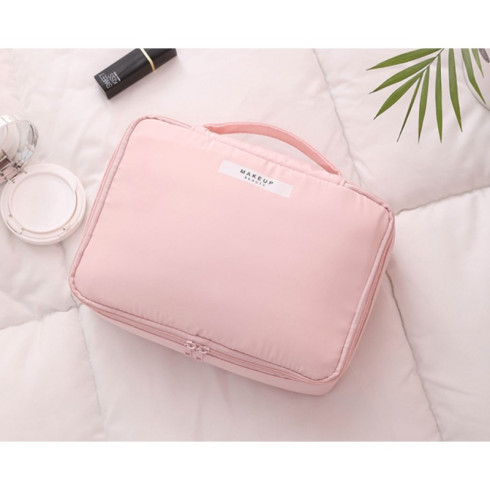 Kozmetická taška s puzdrom  - púdrovo ružová