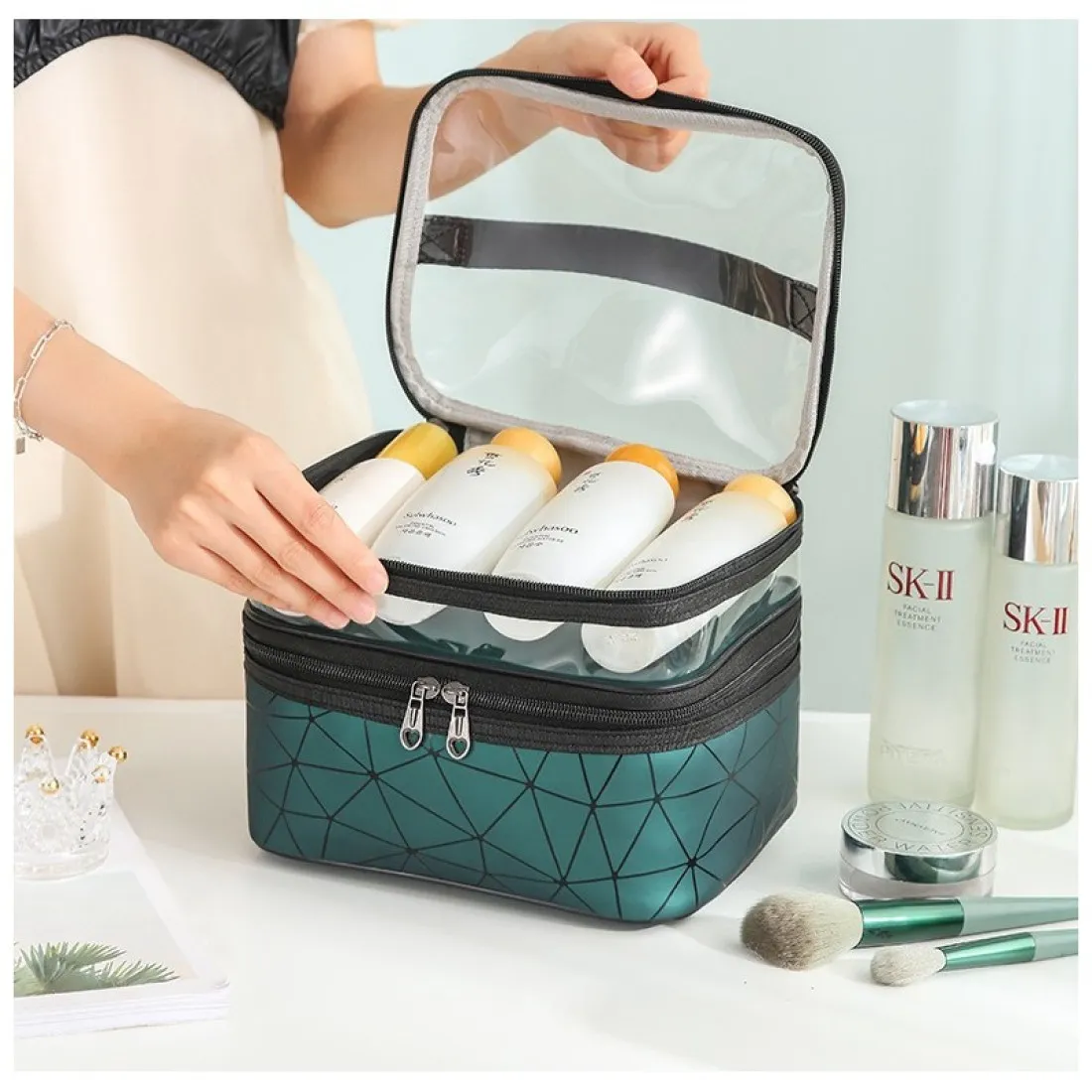 Kosmetická taška - zelená