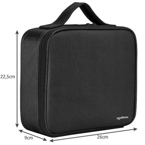 Kozmetický kufrík - organizér na kozmetiku, čierny