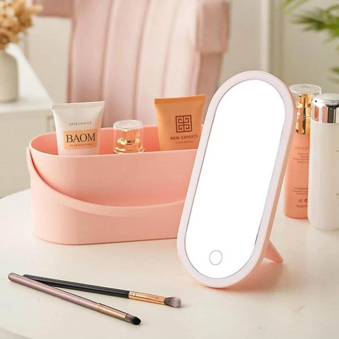 Kozmetický kufrík s LED zrkadlom