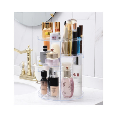 Kozmetický organizér - priehľadný