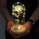 Křišťálová věčná růže s osvětlením LED