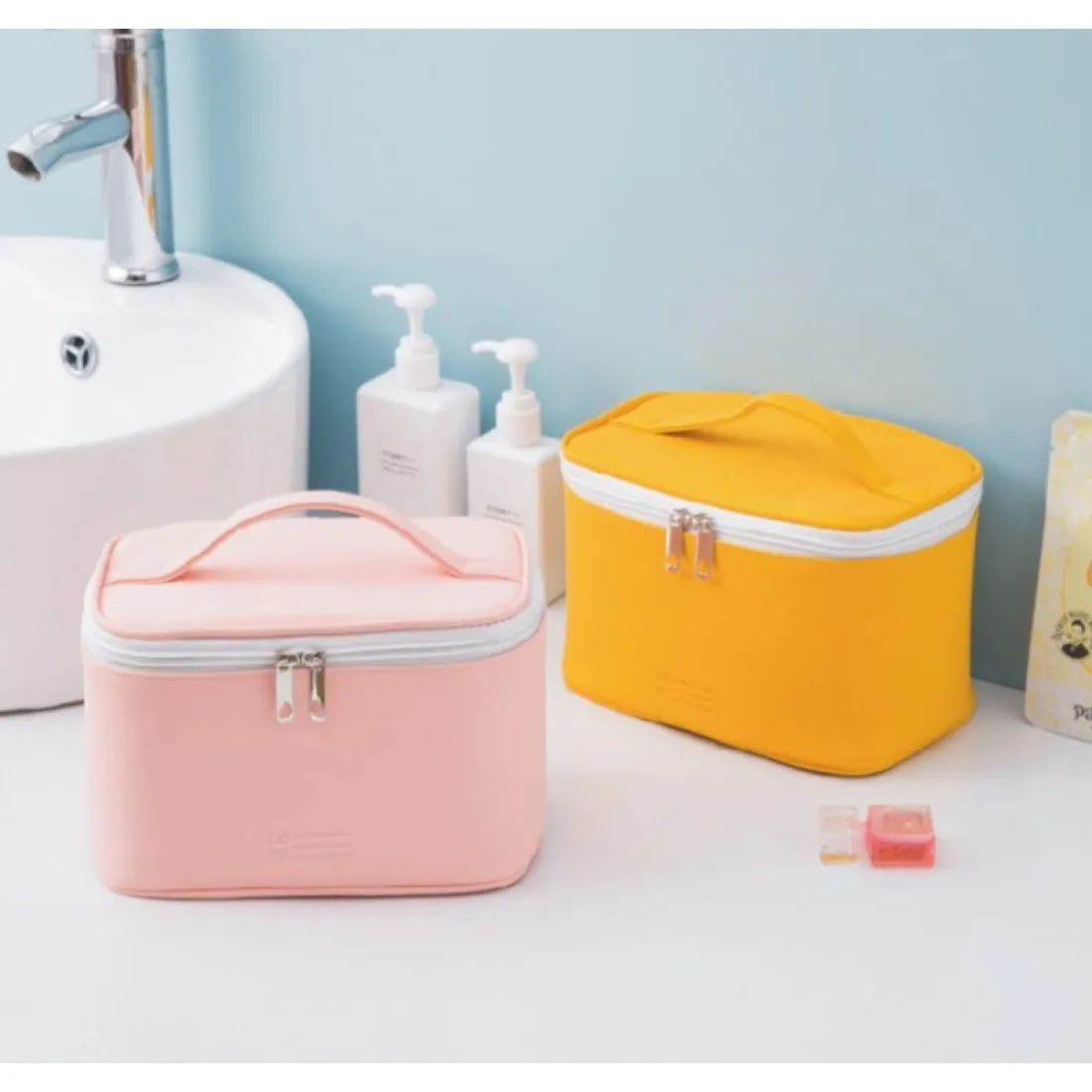Kufřík - kosmetická taška na kosmetiku, růžová
