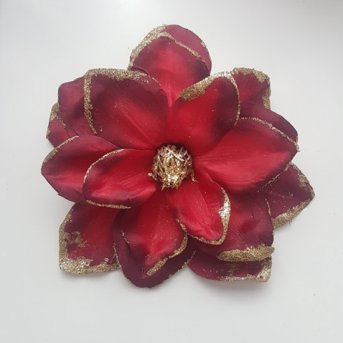 Kvet magnólie - červený 22 cm