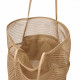 Minimalistická sieťovaná plážová taška, hnedá