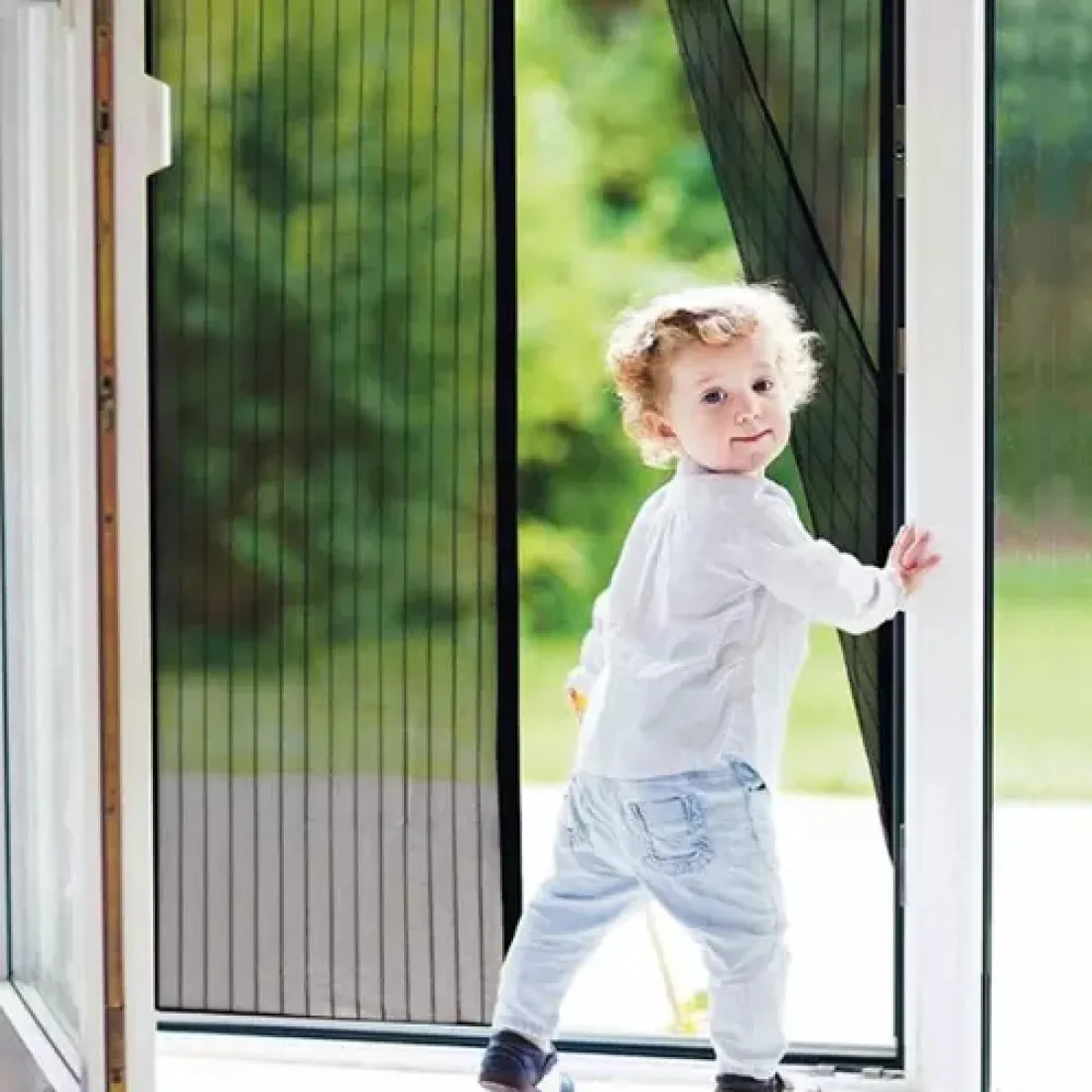 Moskytiéra do dverí s magnetmi - 100x210 cm čierna