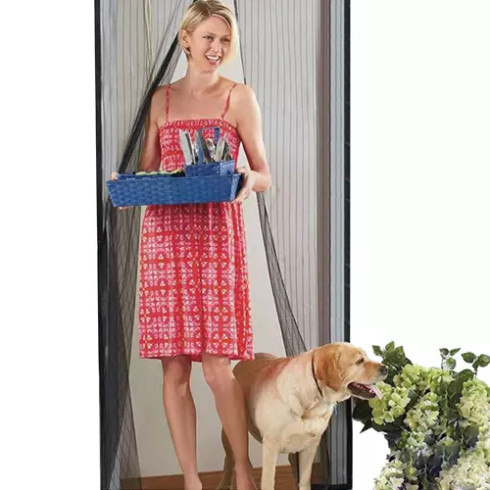 Moskytiéra do dverí s magnetmi - 100x210 cm čierna