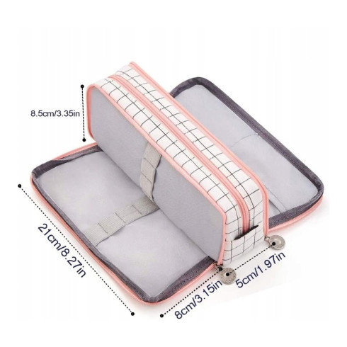 Multifunkční organizér - penál, 3 přihrádky