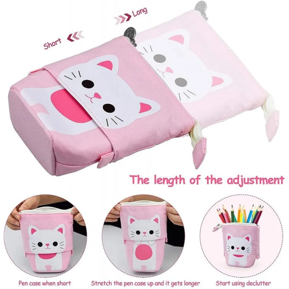 Multifunkčný skladací organizér - peračník, ružový