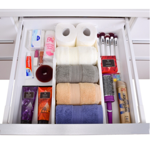 Nastavitelný dělič zásuvek - bílý