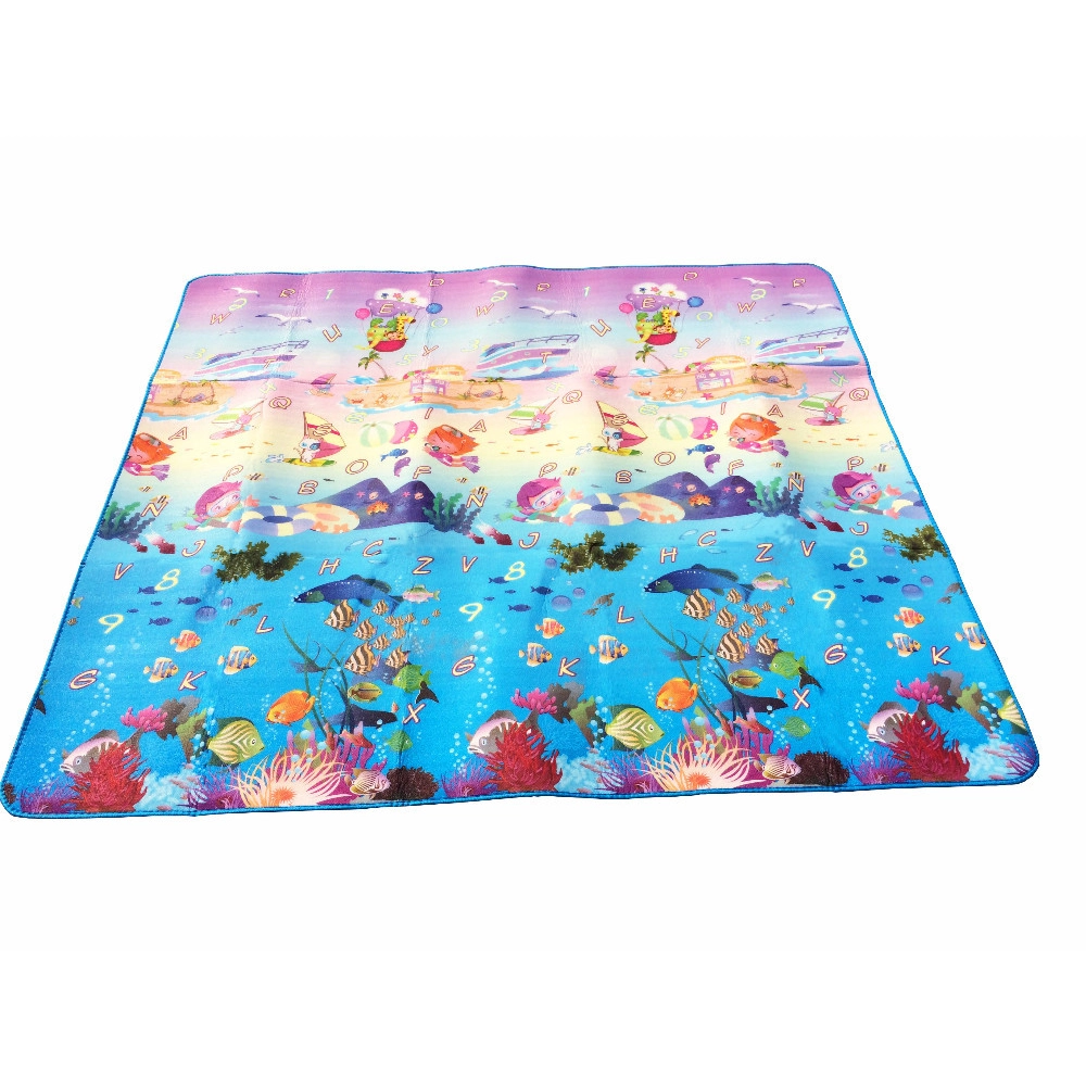 Oboustranná dětská podložka - Vodní svět + Zvířátka 190x170 cm
